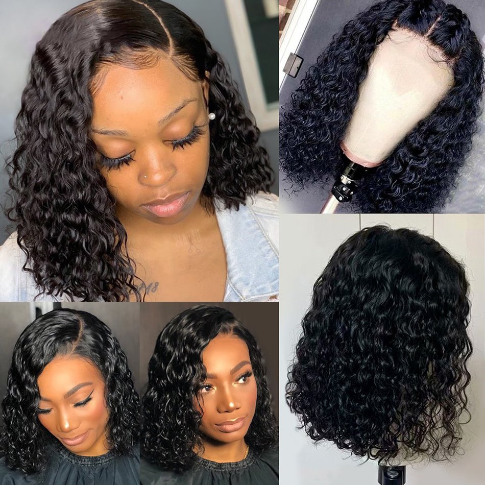 Wholesale Raw Brazilian Human Hair Extension Wig Hd Lace Frontal Wig Deep Wave Short Bob Human Hair Wig For Black Women Vendor