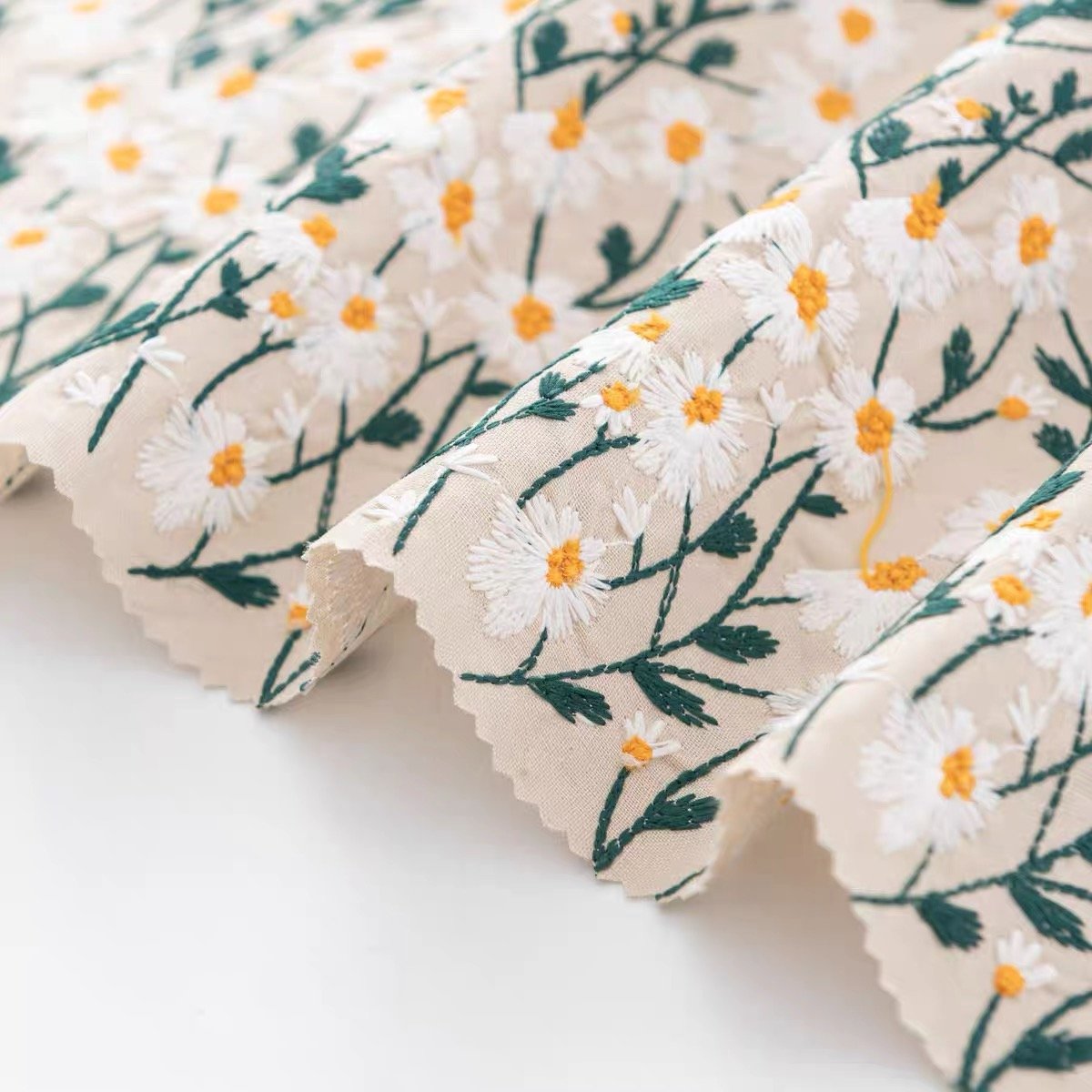 New Multi Color Cotton Linen Embroidery Fabric Vintage Linen cotton Embroidery Fabric for Clothing