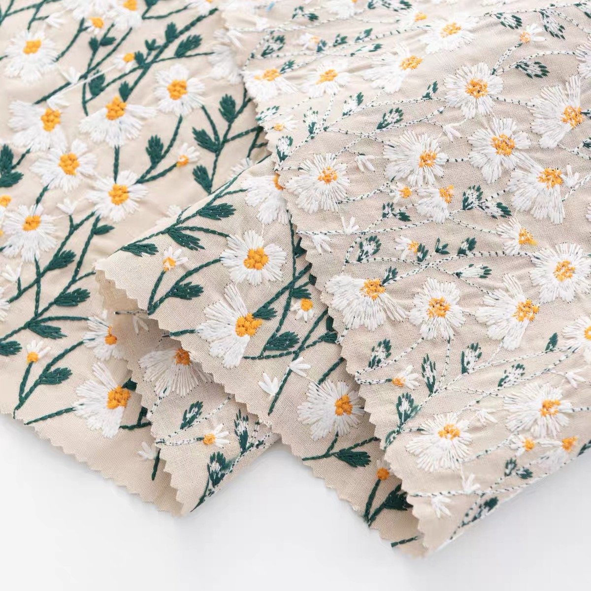 New Multi Color Cotton Linen Embroidery Fabric Vintage Linen cotton Embroidery Fabric for Clothing