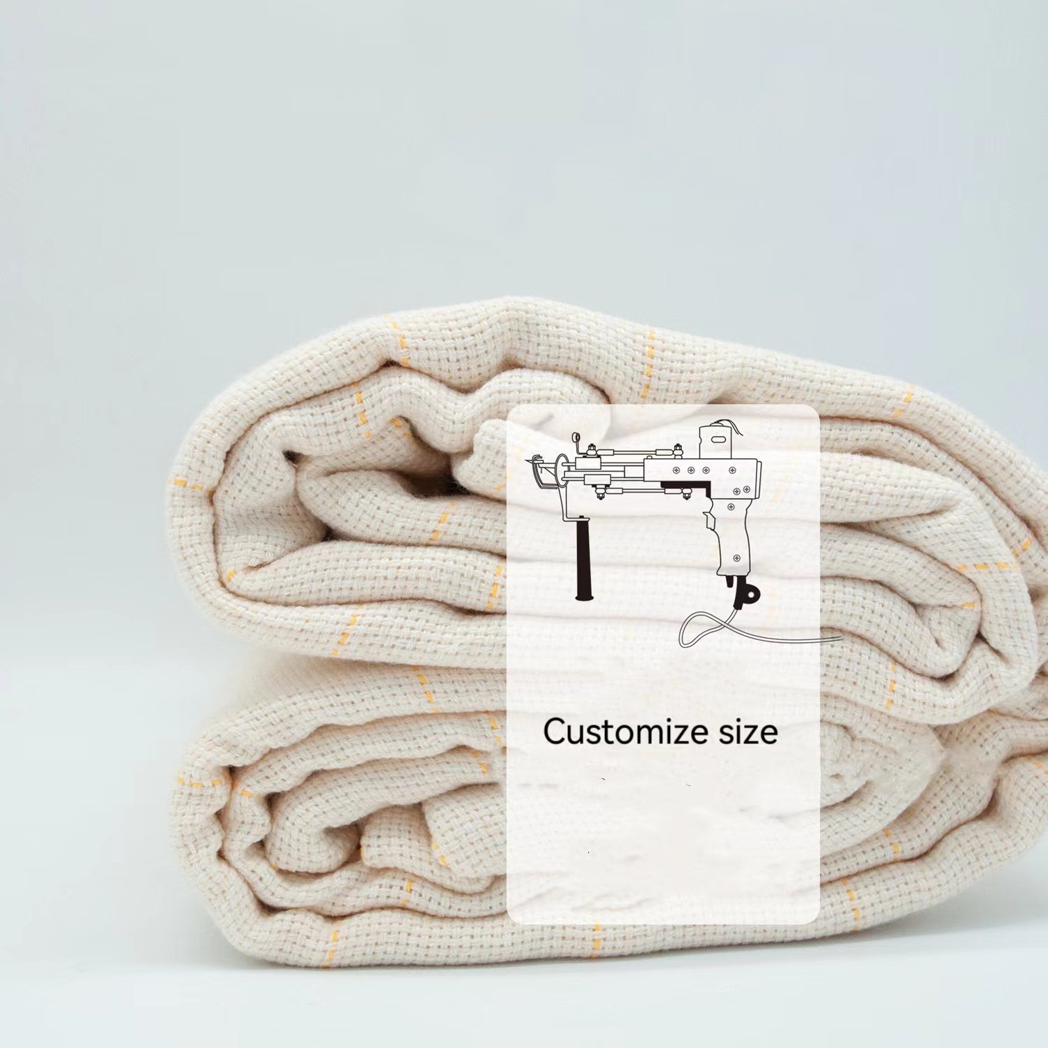 factory white embroidery fabric roll 2*10m tufting rug backing cloth primary monks tufting gun cloth for rug carpet