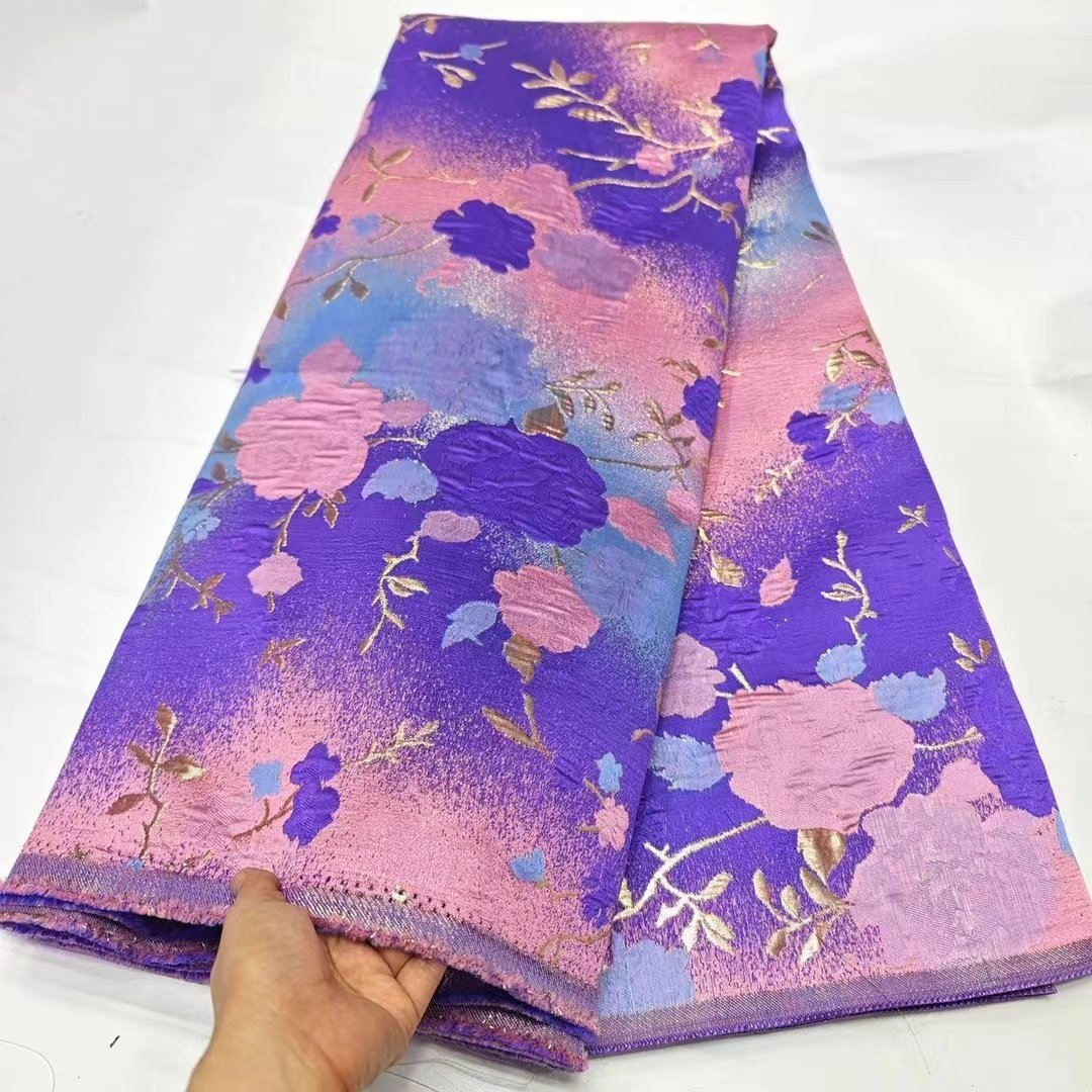 Fantastic design embroidery jacquard lace fabric african luxury LT21730