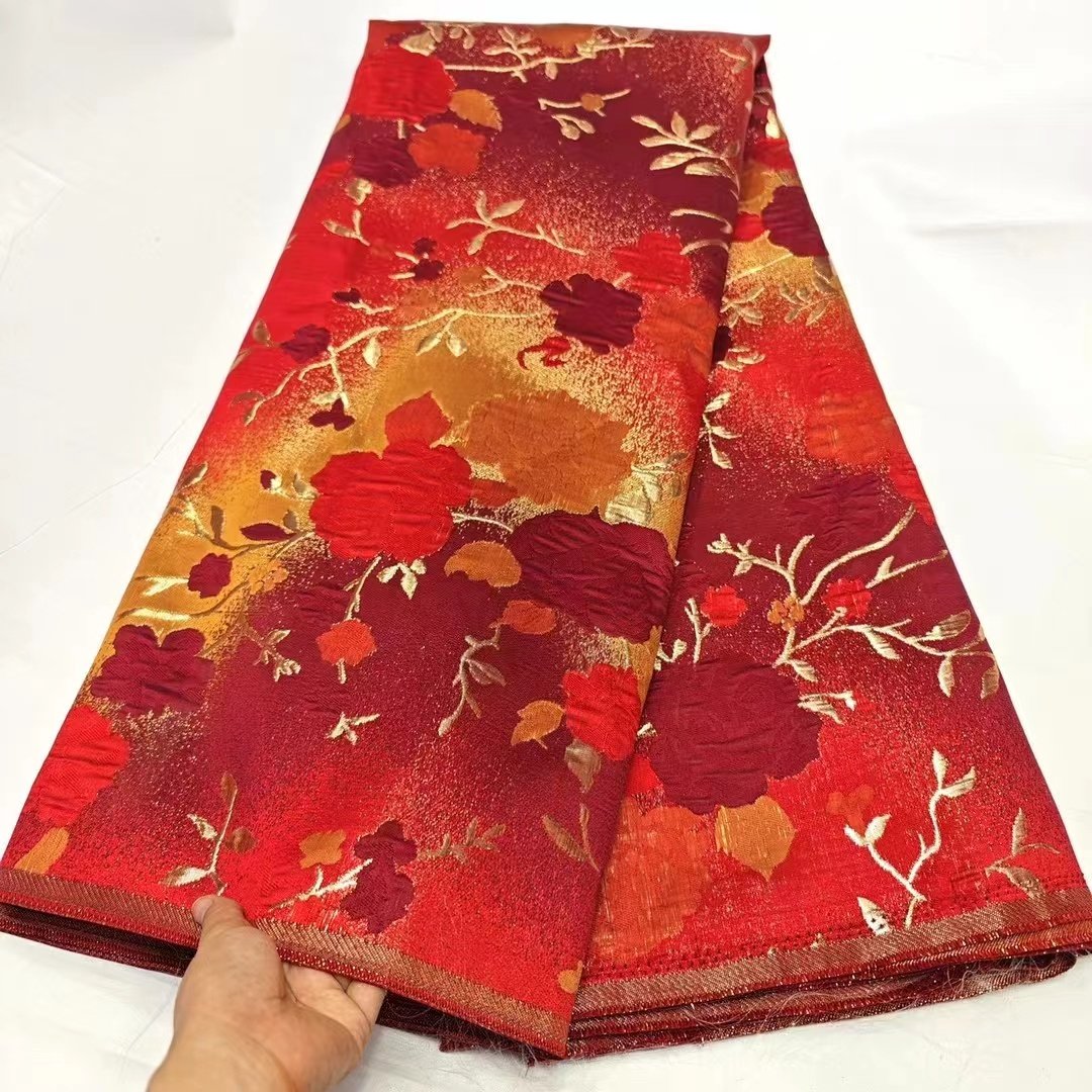 Fantastic design embroidery jacquard lace fabric african luxury LT21730