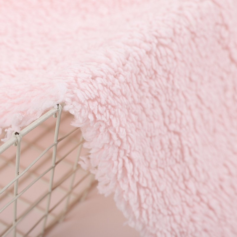 Customize color recycled 100%polyester single sided dyed cotton fur sherpa fleece fabric roll for winter women coat jacket