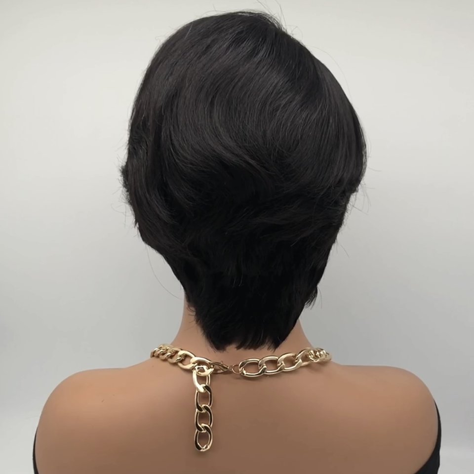 13x5x1 Lace Pixie Cut Wigs Raw Human Hair T Lace Front Wig Cuticle aligned Human hair 13x5x1 Lace Front Wig For Black Women
