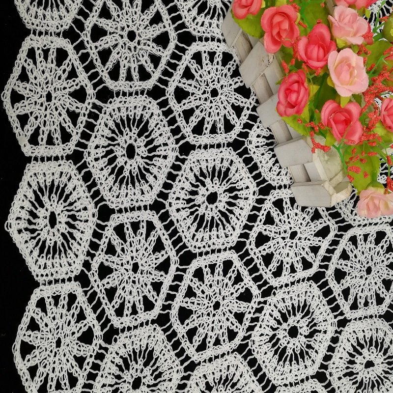 Water soluble fabric embroidery white lace fabric and french tulle lace fabric african lace girl dress