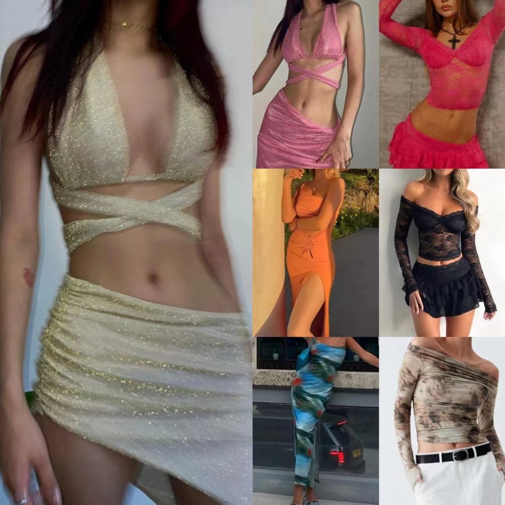 2024 summer hot products women's new one-neck ribbed long slim dress ribbed dress