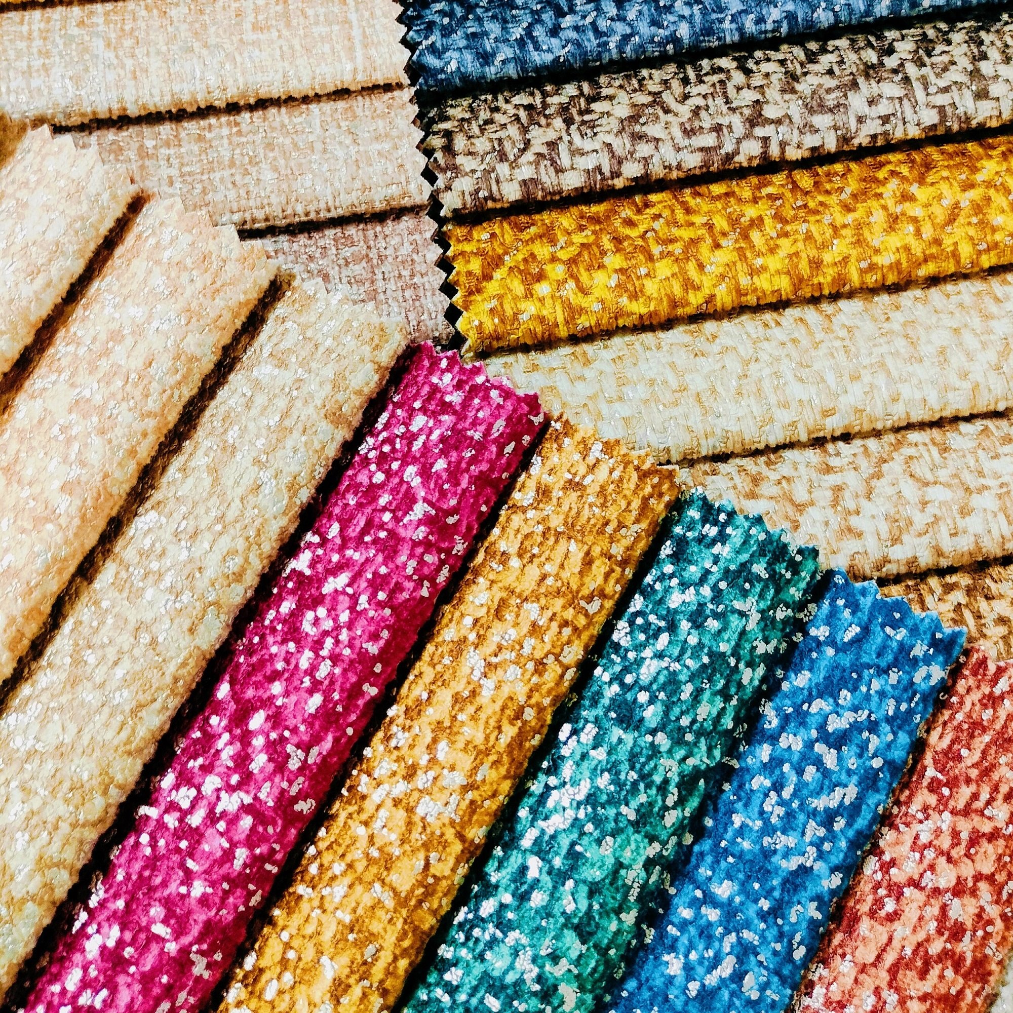 High stock wholesale many colors home textile thicken upholstery polyester sofa fabric
