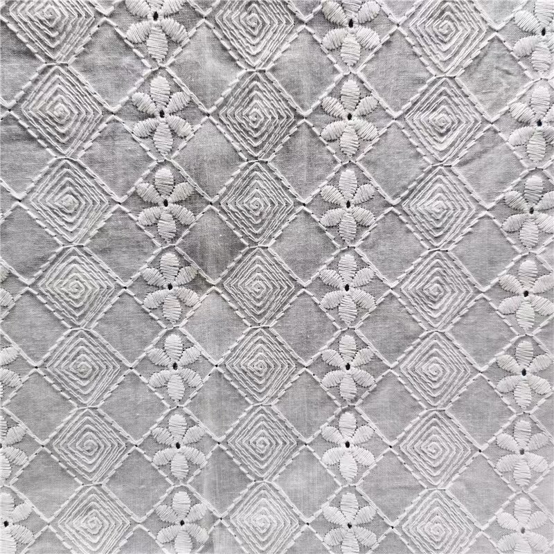 African High quality cotton embroidery lace fabric woven fabric for women dress