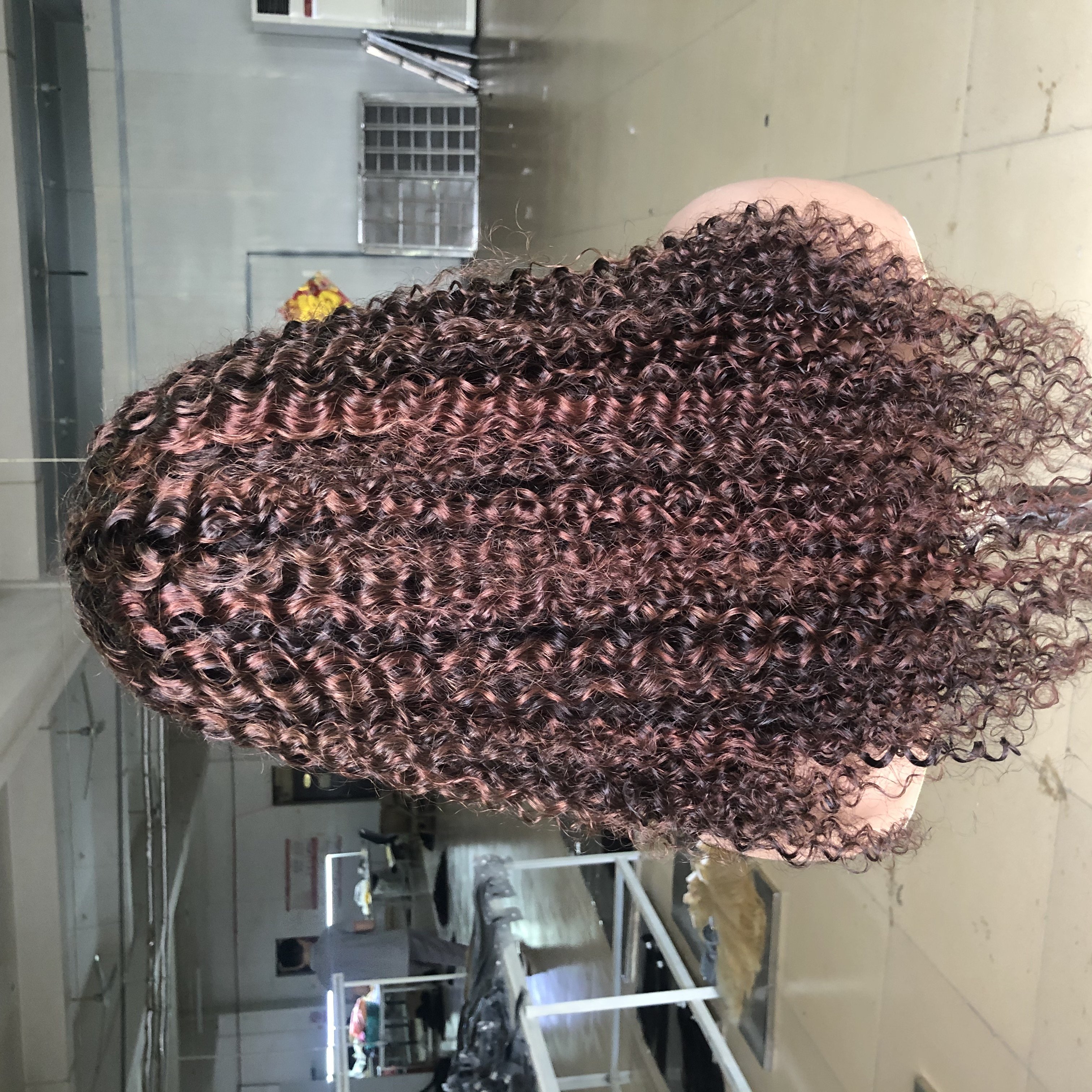 Piano Color 2/33# Lace Front Wig 100% Virgin Brazilian Hair Pre Plucked Deep Curly Hair For Black Women