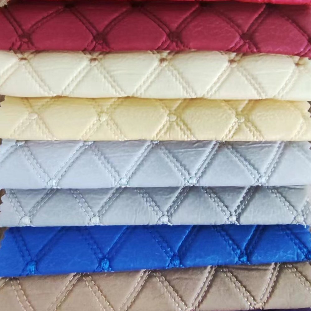 160cm Width 4mm Foam Backing Embroidery Fabric For Car Seat Cover