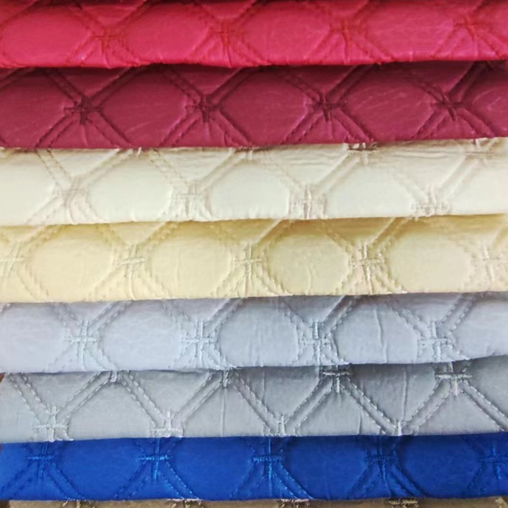 160cm Width 4mm Foam Backing Embroidery Fabric For Car Seat Cover