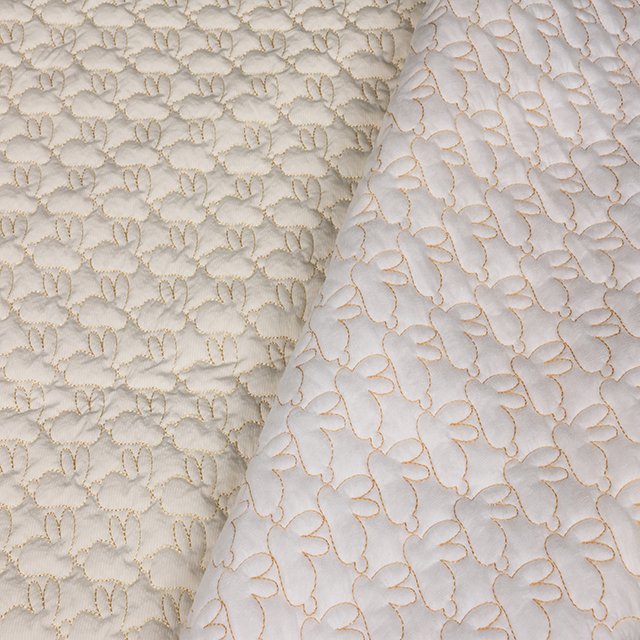 Embroidered fabric quilted cotton children's quilted cotton clothes quilted autumn-winter pleat cotton trueran embroidery fabric