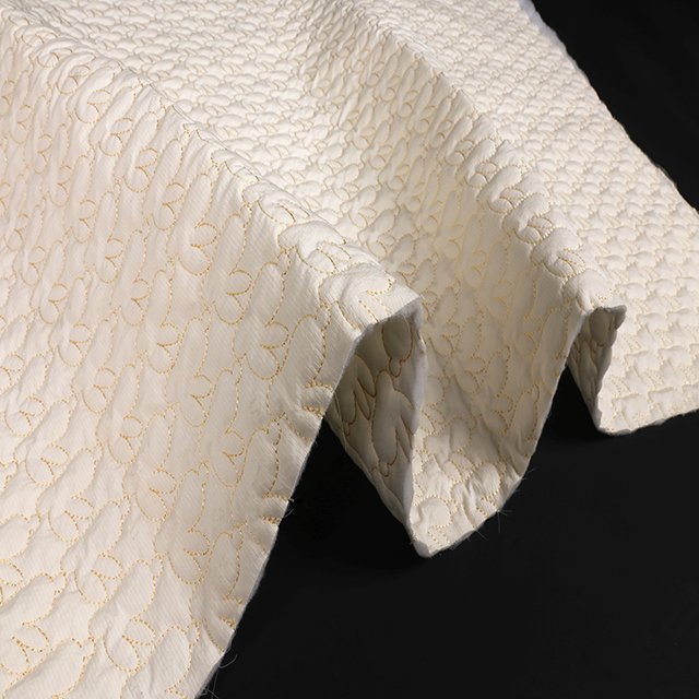 Embroidered fabric quilted cotton children's quilted cotton clothes quilted autumn-winter pleat cotton trueran embroidery fabric