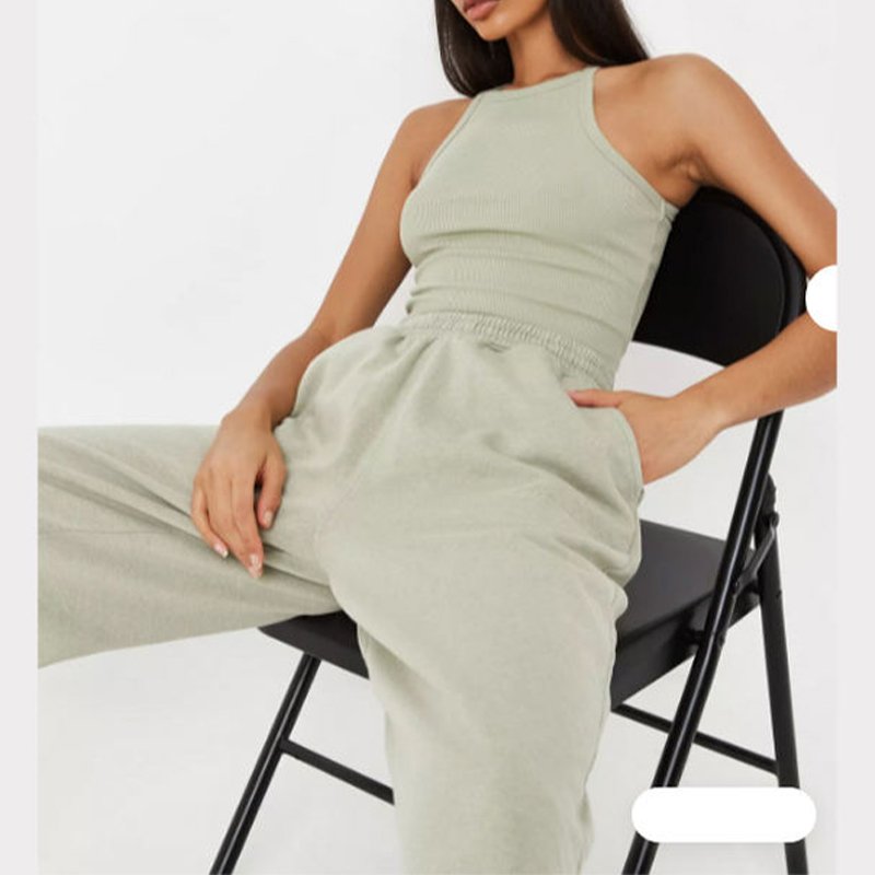 2024 summer custom logo fashion girls ribbed tank top solid color bodycon breathable women's tank tops