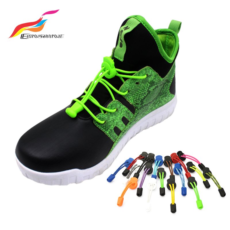 Wholesale No Tie Shoelace Black Elastic Shoelaces Lazy Shoe Laces for Sneakers