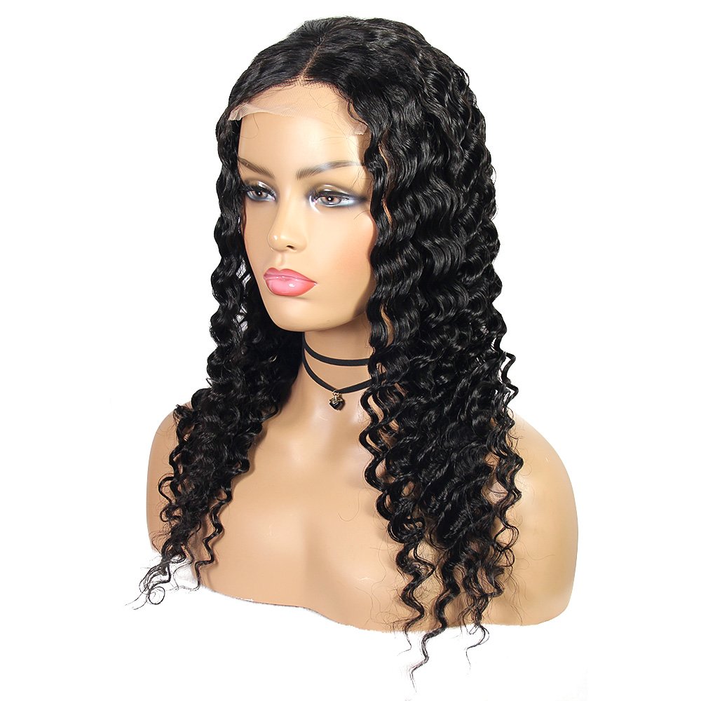 transparent wig cuticle aligned glueless 100% density cheap deep wave unprocessed virgin human hair 6x6 4x4 5x5 lace closure wig
