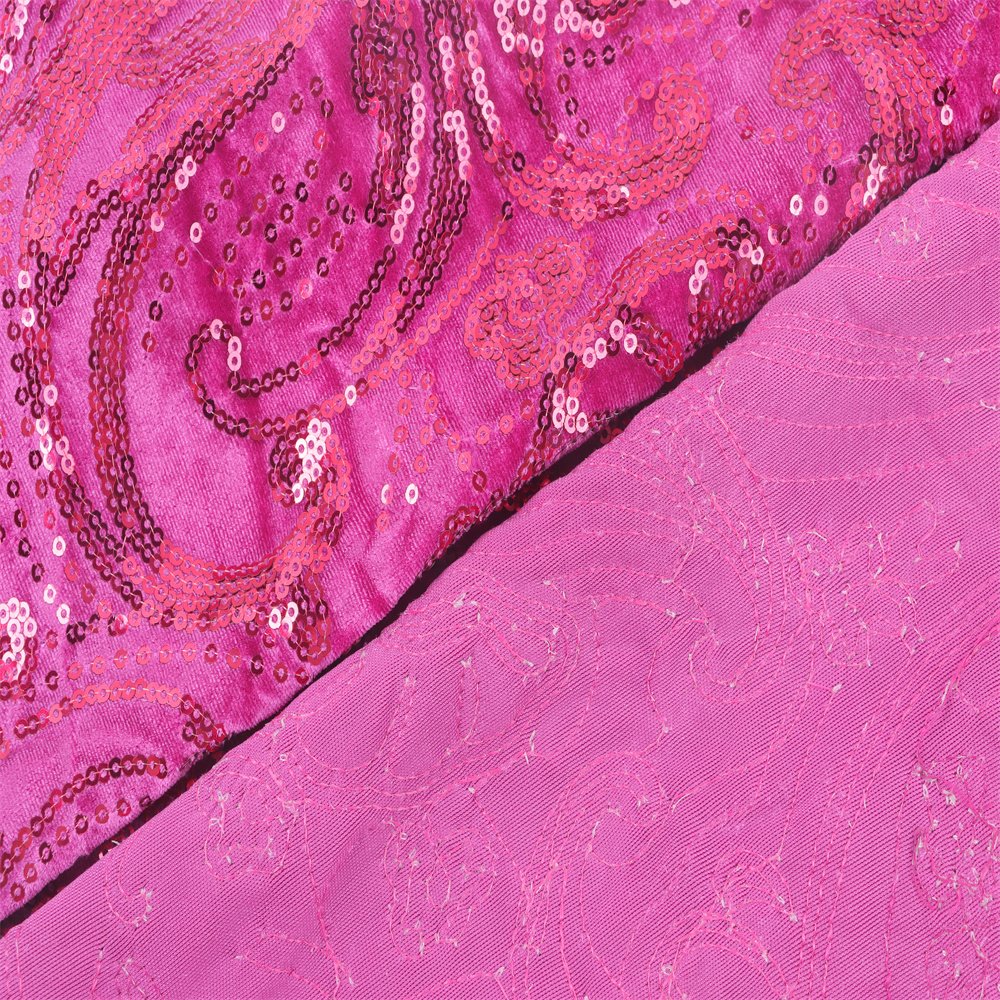 Four way stretchable stretch sequin fabric tela de lentejuelas de terciopelo wholesale price velvet sequin embroidery fabric