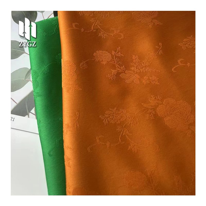 Wholesale Custom New Design Pure Polyester Florals Fabric Embossed Woven Jacquard Brocade Fabric For Women Dress