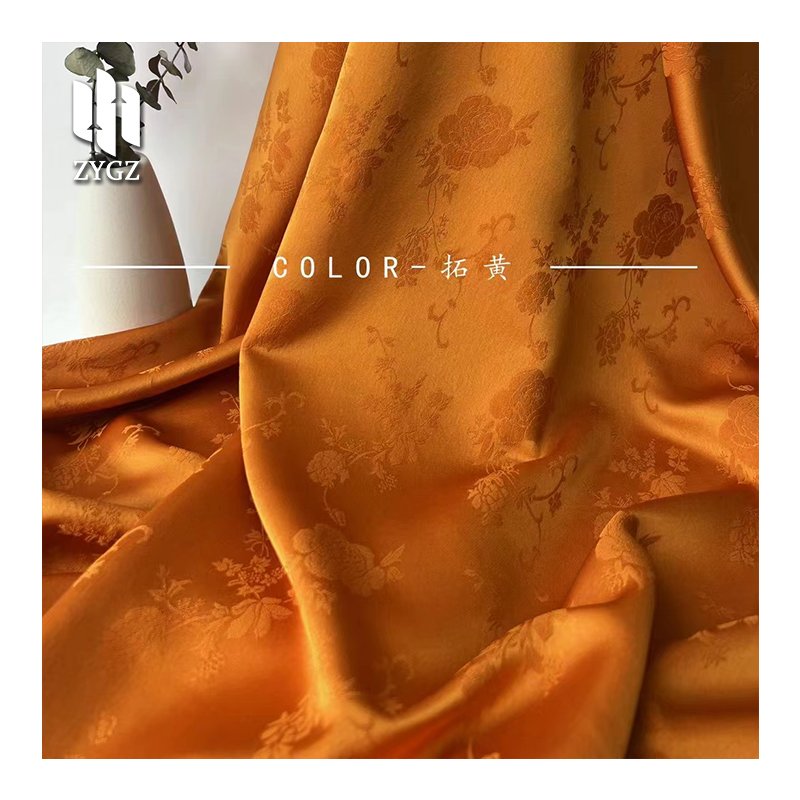 Wholesale Custom New Design Pure Polyester Florals Fabric Embossed Woven Jacquard Brocade Fabric For Women Dress