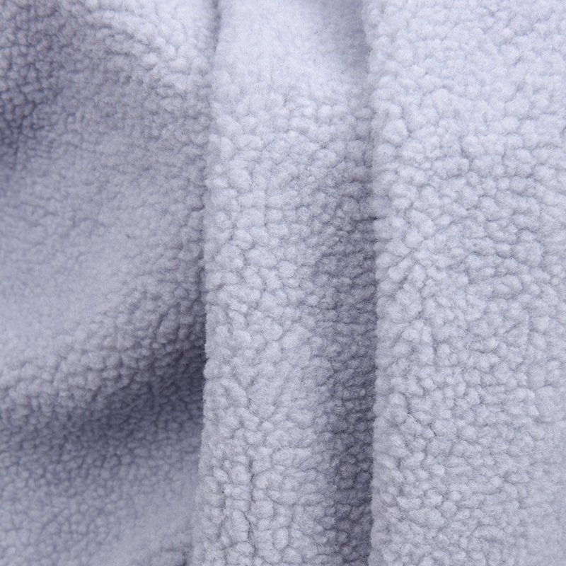 Hot selling popular custom 330gsm plain single-sided grain super soft lamb Sherpa fleece fabric for winter thermal coat