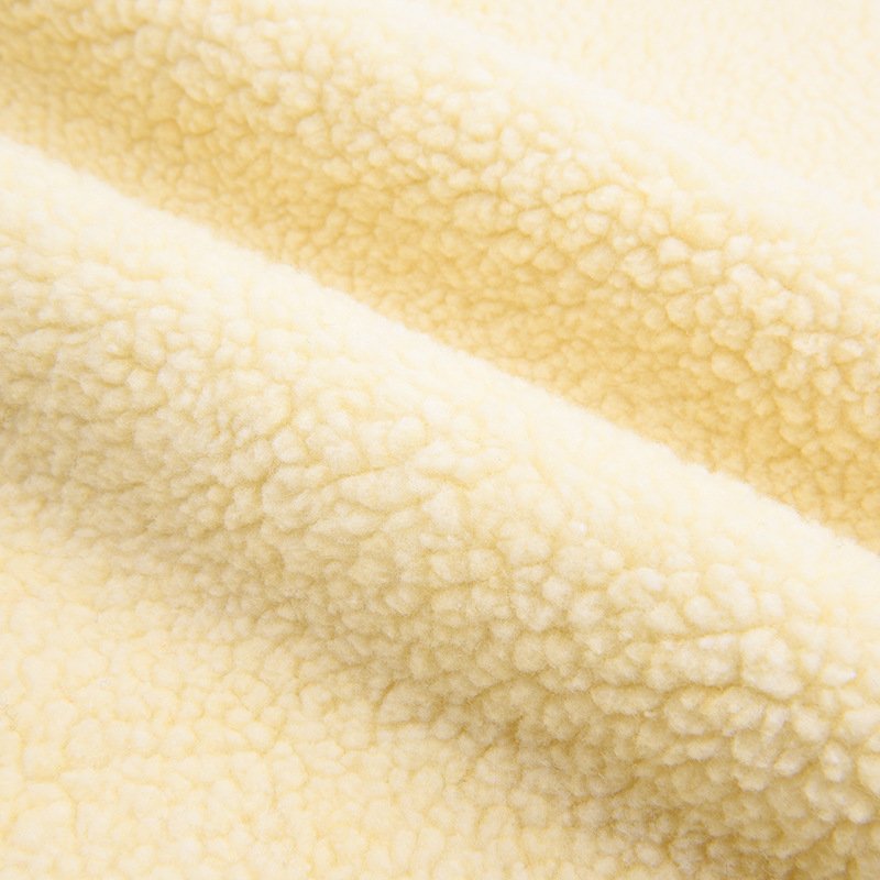 Hot selling popular custom 330gsm plain single-sided grain super soft lamb Sherpa fleece fabric for winter thermal coat