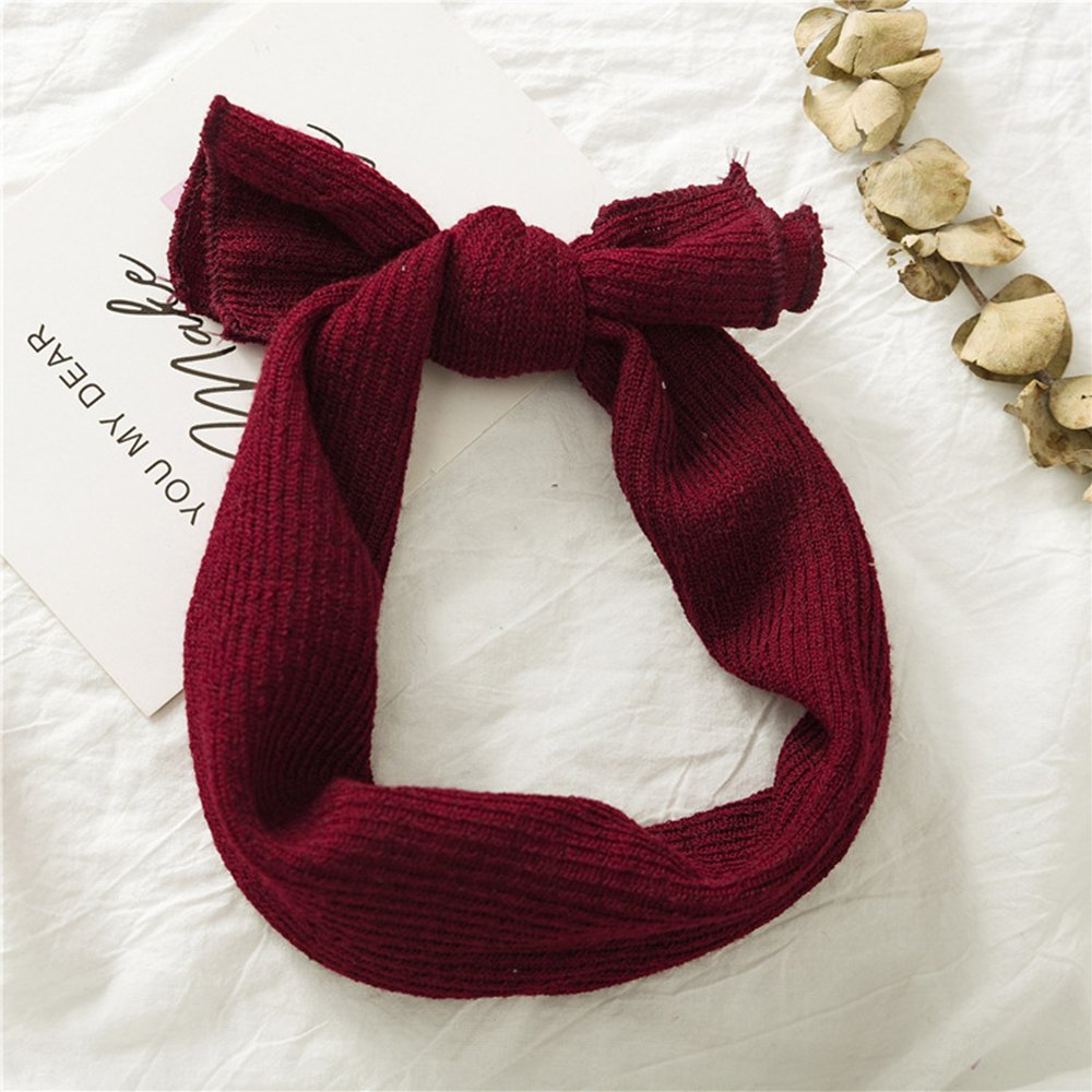 soft stretchy knotted bow headband ribbed knit headband headwrap