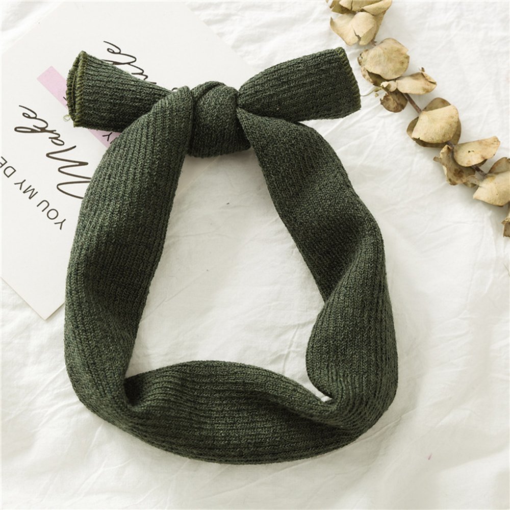 soft stretchy knotted bow headband ribbed knit headband headwrap
