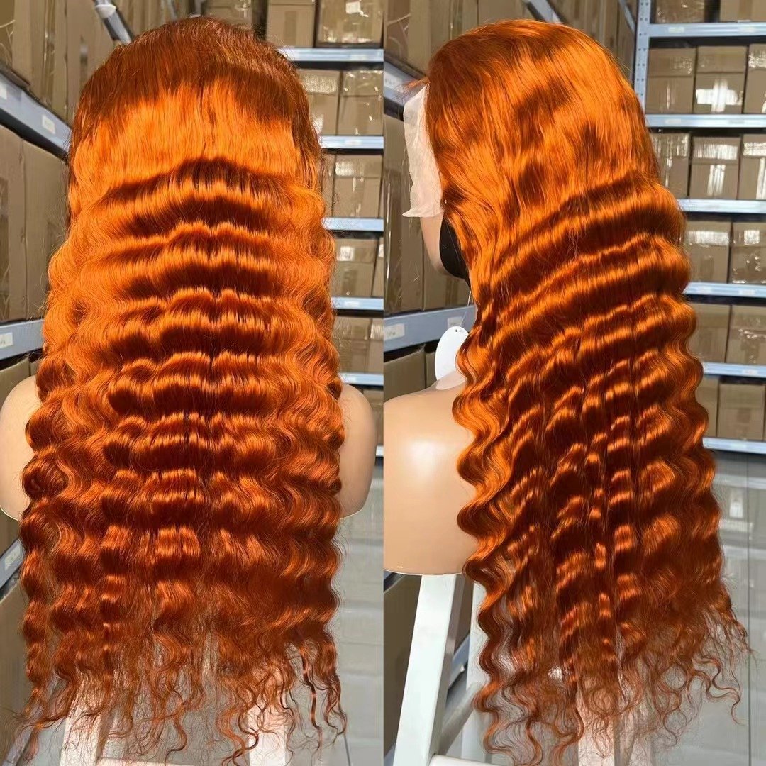 Wholesale Colored 13X4 Glueless Full HD Lace Front Wigs Raw Human Hair Vietnamese Hair Cuticle Aligned Hair Wig