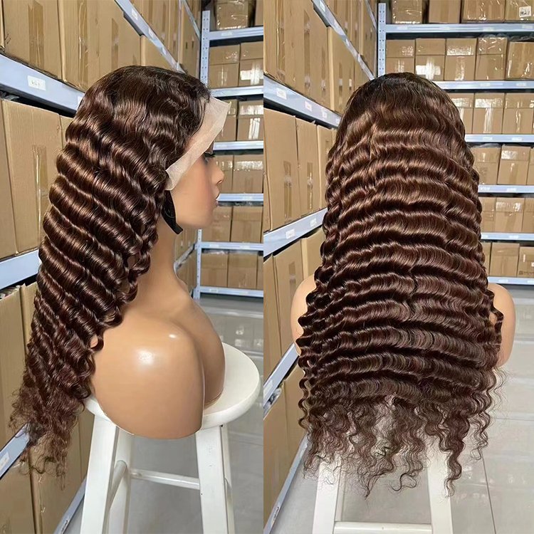Wholesale Colored 13X4 Glueless Full HD Lace Front Wigs Raw Human Hair Vietnamese Hair Cuticle Aligned Hair Wig