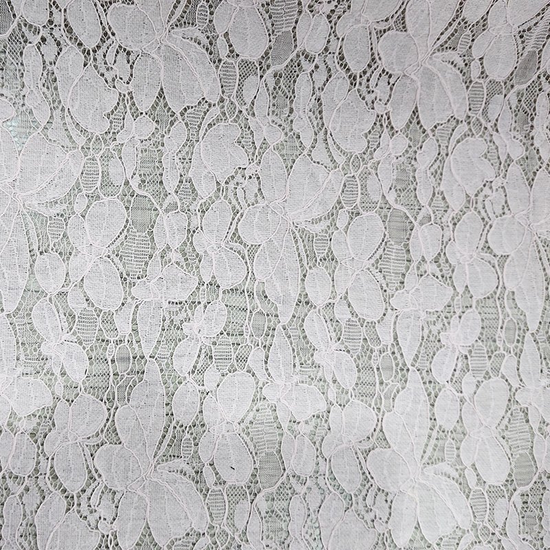 New Style Factory high quality pink color butterfly design nylon cotton lace fabric for dress