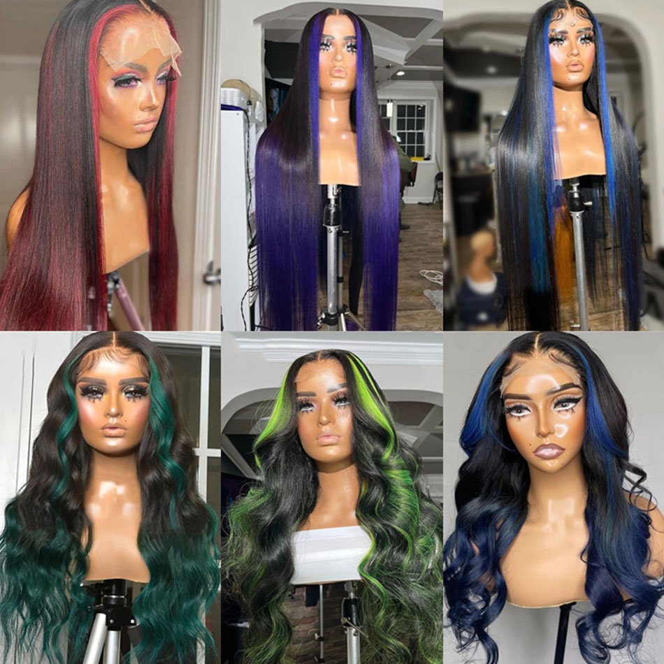 Cheap Human Hair Wigs Brazilian Hair, Hd Lace Frontal Wig Highlight Wigs, Virgin Human Hair Transparent Swiss Lace Front Wigs
