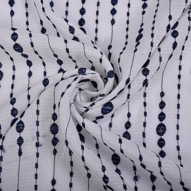 HA-15825 Lightweight dobby ladies rayon 2024 cotton embroidery fabric for clothing