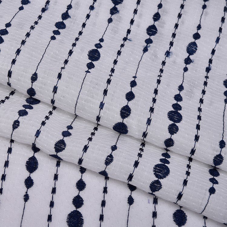 HA-15825 Lightweight dobby ladies rayon 2024 cotton embroidery fabric for clothing
