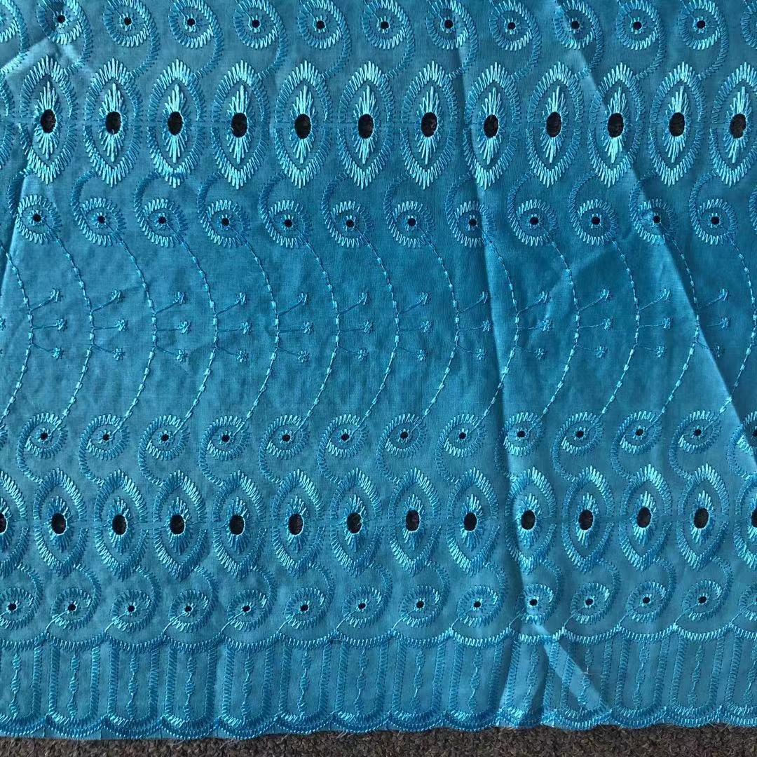 Cheaper Price T/Cotton French Eyelet Embroidery Lace Fabric