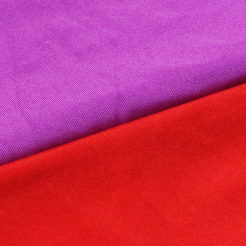 Polyester spandex shiny swimsuit fabric, T88% SP12%, 180g warp knitted Latin dance shirt fabric