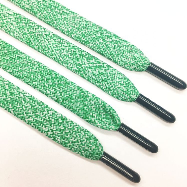 custom printed woven flat shoelace,metal tips shoe lace