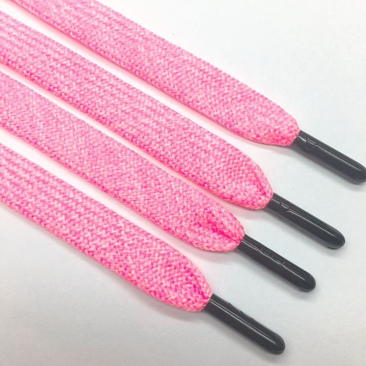 custom printed woven flat shoelace,metal tips shoe lace