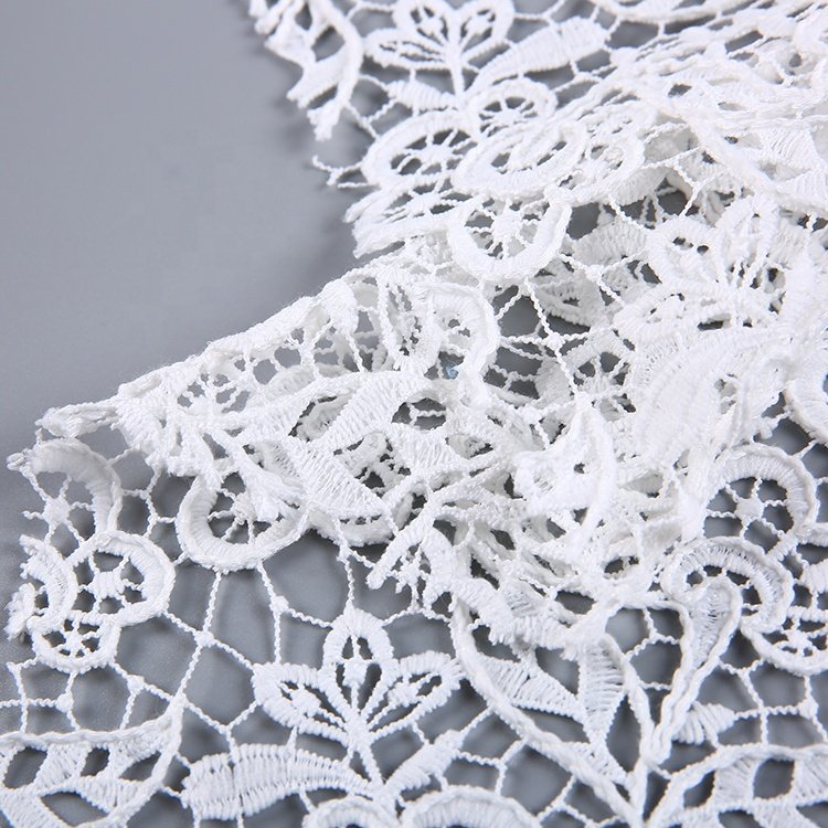 HA-14032 China factory fashion chemical cord embroidery dress water soluble lace fabric