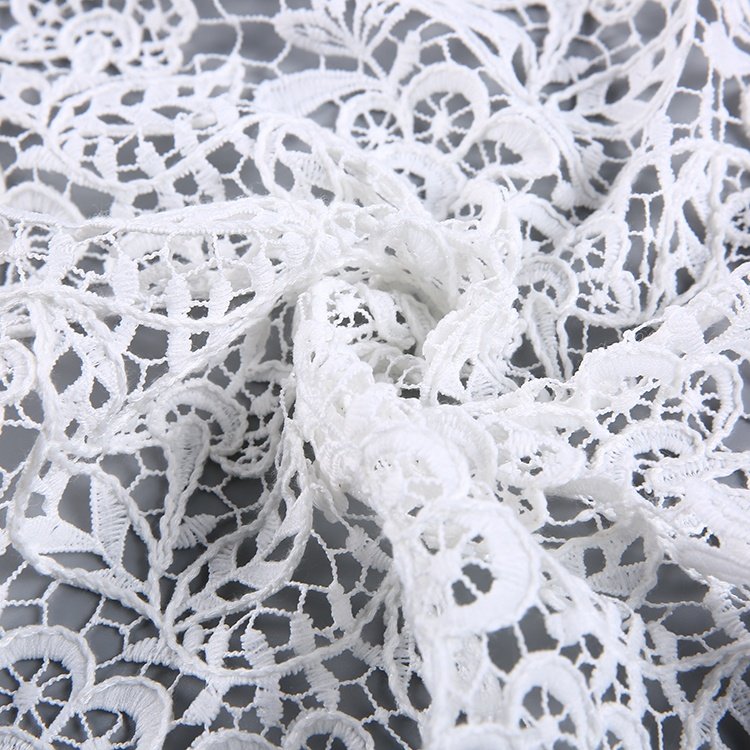 HA-14032 China factory fashion chemical cord embroidery dress water soluble lace fabric
