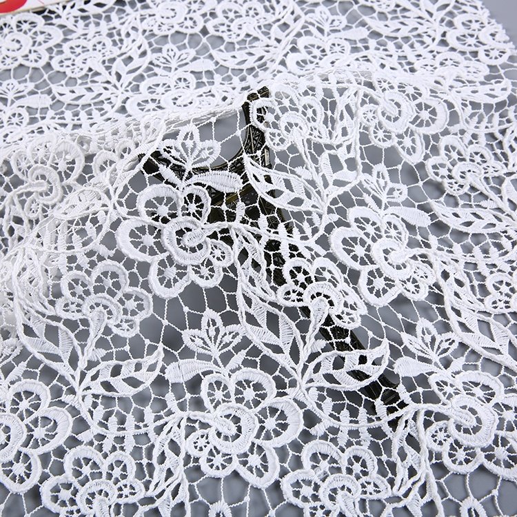 HA-14032 China factory fashion chemical cord embroidery dress water soluble lace fabric