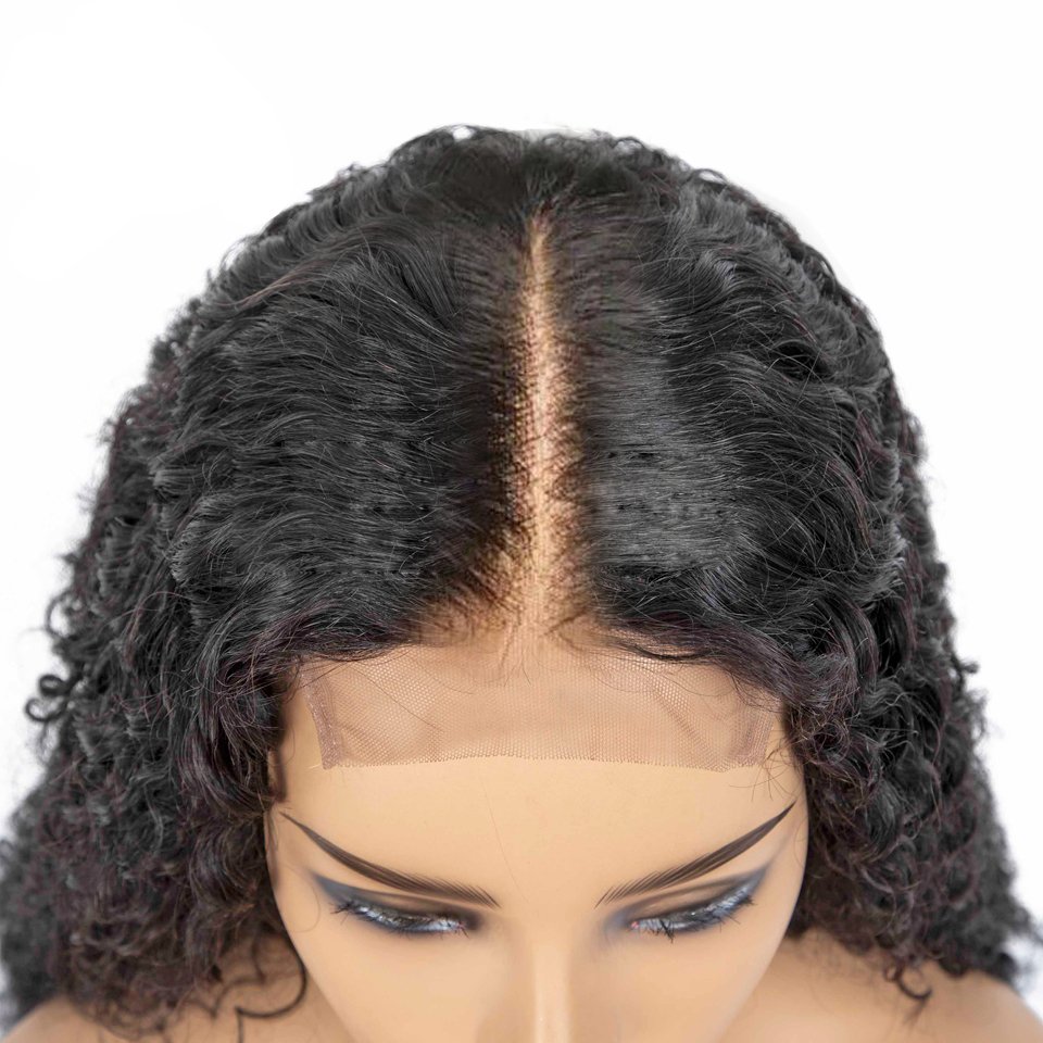 Cheap Raw Indian Human Hair Kinky Curly Wigs Pre Plucked 5X5 Hd Lace Closure Wigs For Black Women Water Wave Lace Front Wigs
