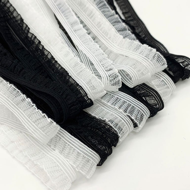 Clothes underwear decor lace elastic webbing belt crochet lace edge elastic band webbing for underwear garment