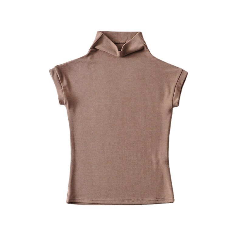 Hot Sale Slim Fit Women's Sleeveless Turtleneck Basic Stretch Comfy High Neck Top Breathable Custom Tank top for Women