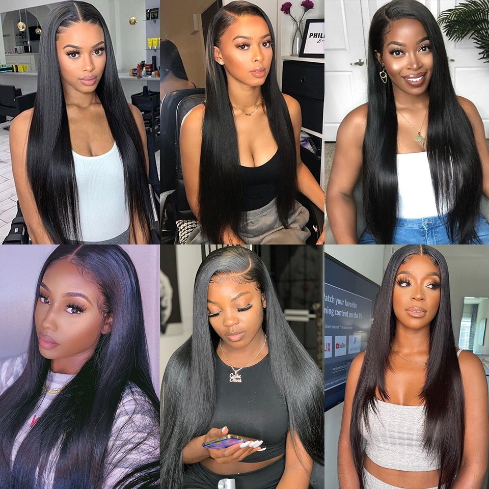 Straight Wave Transparent Hd 13x4 Human Hair Lace Frontal Wigs Brazilian Virgin Remy 360 Lace Wigs Full Lace Human Hair Wig