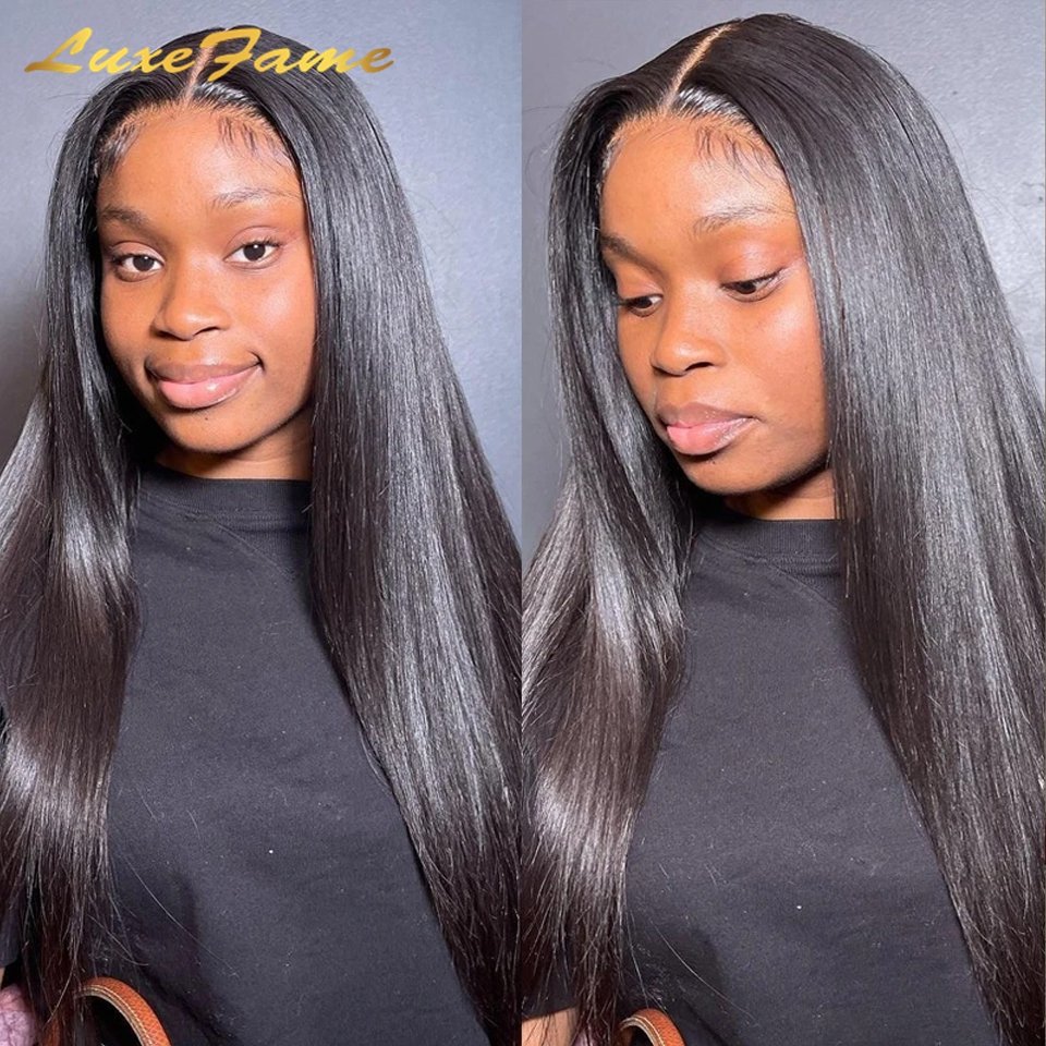 Brazilian Bone Straight Human Hair Lace Front Wig Remy Transparent Lace Wigs Natural Human Hair Wigs for Black Women