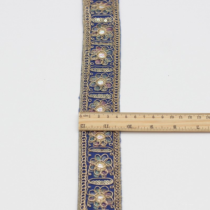 Embroidered Fabric Woven Ribbon Vintage Ethnic Embroidery Lace Ribbon for Clothes Bag Accessories