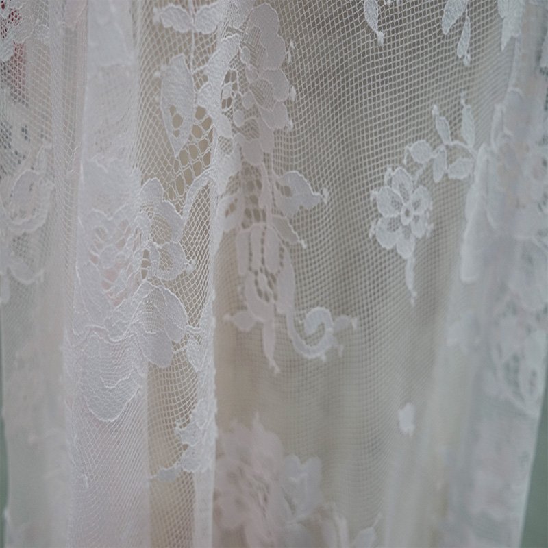 Wholesale fashion design pink french tulle lace fabric for bridal wedding dress