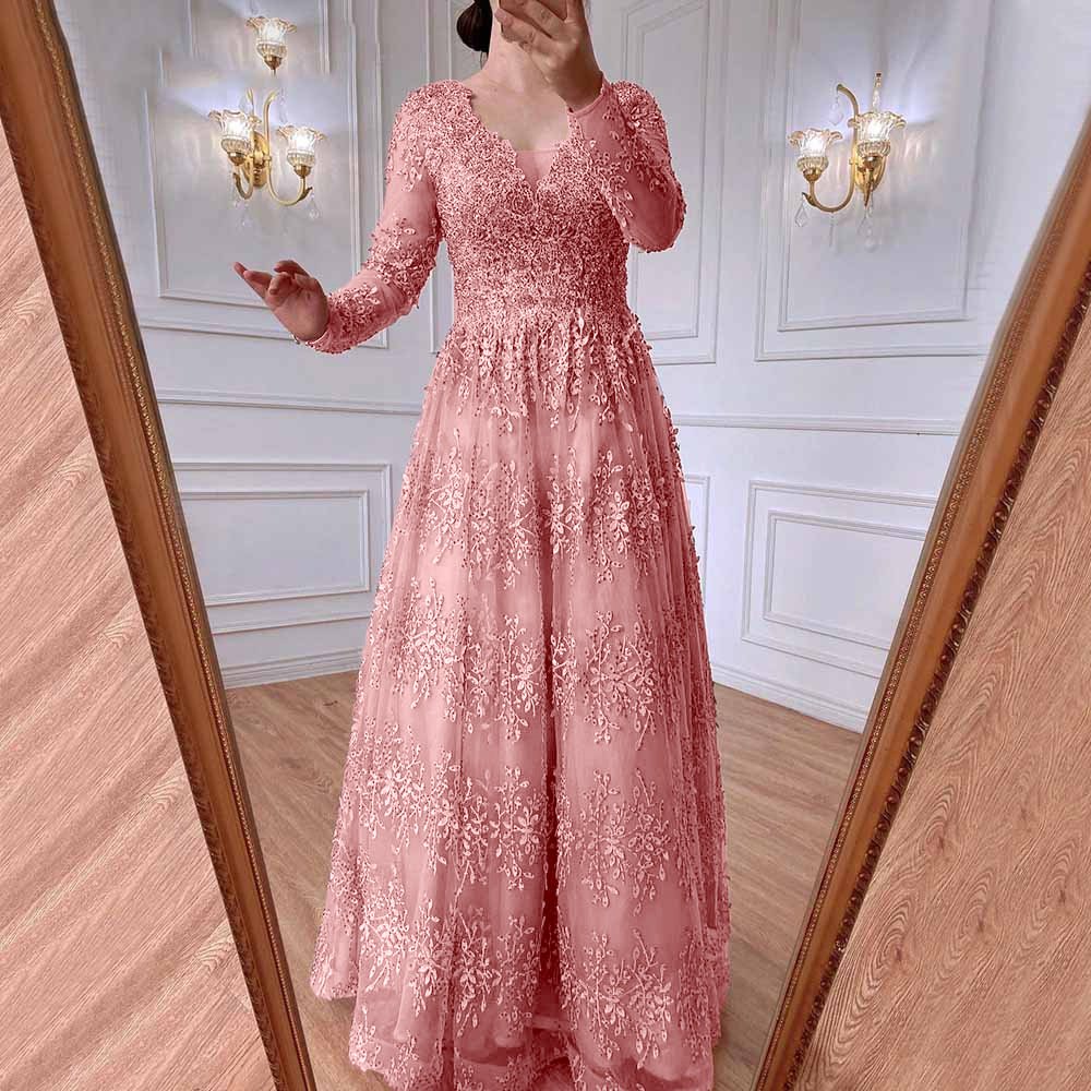 Elegant Lace embroidery Mother of the Bride Dresses Wedding Guest Gowns Wed Dress Mother of the bride