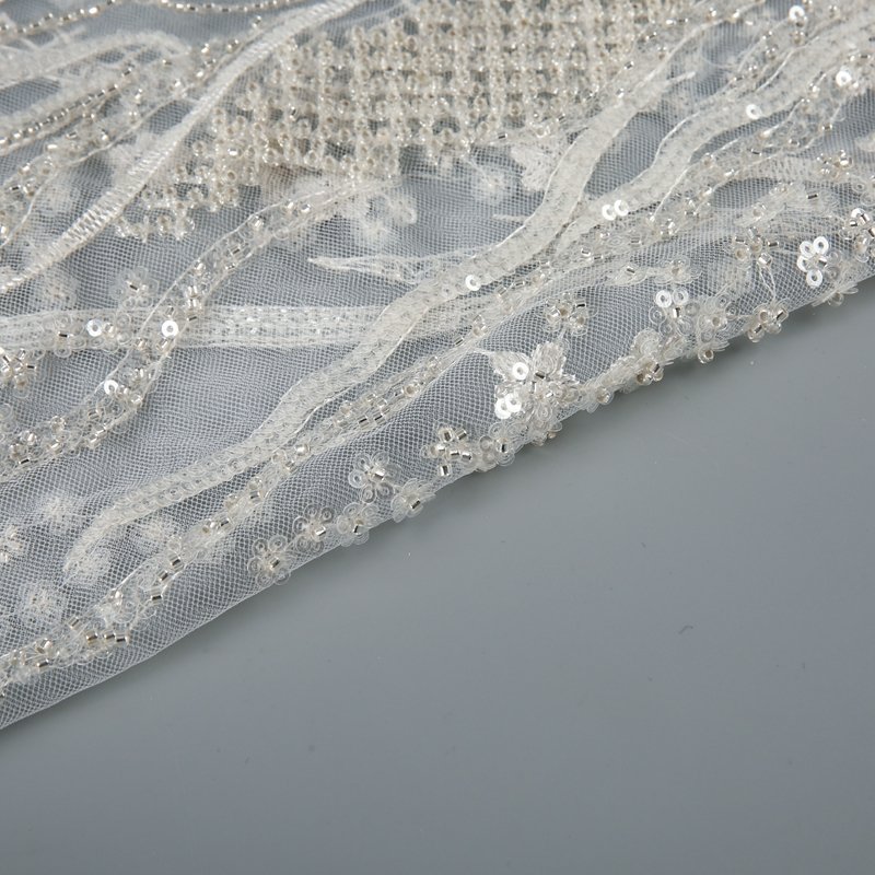 african sequined embroidery lace fabric for women party dress manufacturer bridal embroidery fabric