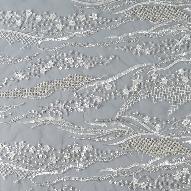 african sequined embroidery lace fabric for women party dress manufacturer bridal embroidery fabric